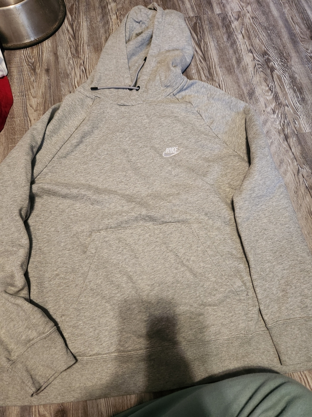 Nike Gray Hooded Pullover with Small Logo